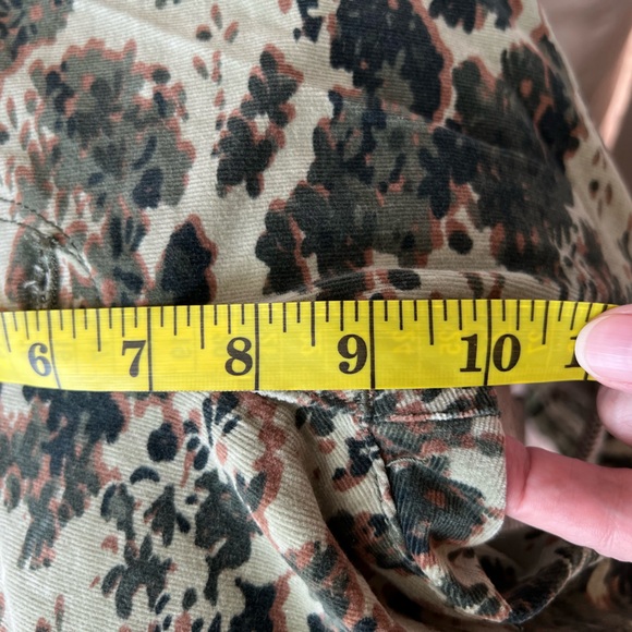 PILCRO, Anthropologie Size 25 Mini Corduroy, Cropped Pants, NWT, Green/ Brown ❣️ - Picture 13 of 14